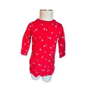 Baby Girls Old Navy Heart Zippered Tunic Top w Hearts - Sz 3-6 mo